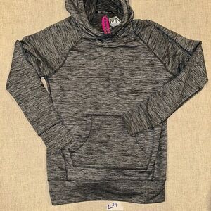 Marc New York Charcoal Hoodie with Pink Accents